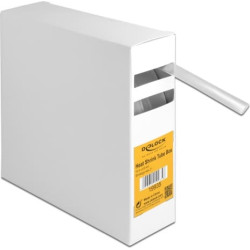 Delock Heat shrink tube box, Shrinkage ratio 2:1, 10 m x 9.5 mm transparent