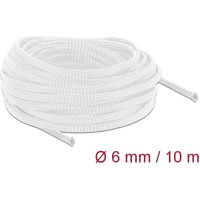 Delock Braided Sleeve stretchable 10 m x 6 mm white