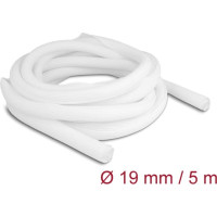 Delock Braided Sleeve self-closing 5 m x 19 mm white