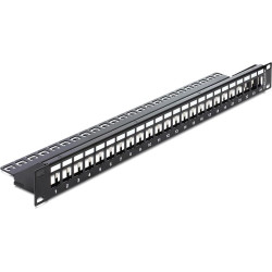 Delock 19 Keystone Patch Panel 24 Port black