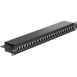 Delock 19″ Patch Panel 24 Port Cat.6 black