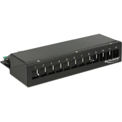 Delock Keystone Desktop Patch Panel 12 Port black