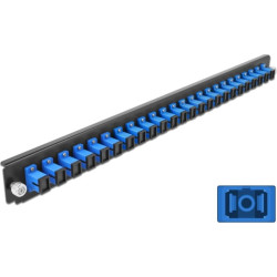Delock 19″ Splice Box Front Panel 24 port SC Simplex blue