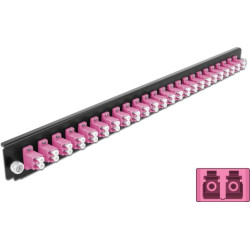 Delock 19″ Splice Box Front Panel 24 port LC Duplex violet