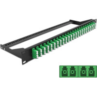 Delock 19&Prime; Fibre Patch Panel 24 port LC Quad green