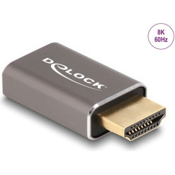 Delock HDMI Adapter male to female 8K 60 Hz grey metal