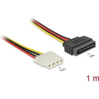 Delock Power Cable SATA 15 pin male > 4 pin female 100 cm