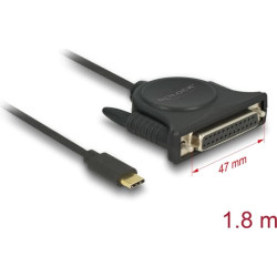 Delock Adapter USB Type-C™ 2.0 male > 1 x Parallel DB25 female