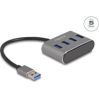 Delock 4 Port USB 5 Gbps Hub with USB Type-A connector – USB Type-A ports on top