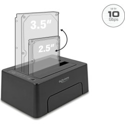 Delock USB Type-C™ 10 Gbps Docking Station for 2 x SATA HDD / SSD with Clone Function
