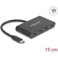 Delock USB 3.2 Gen 2 USB Type-C™ Hub with 4 x USB Type-C™ female – 10 Gbps