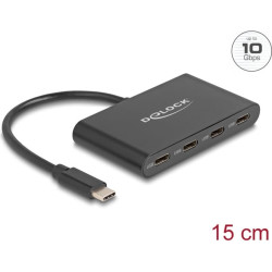 Delock USB 3.2 Gen 2 USB Type-C™ Hub with 4 x USB Type-C™ female – 10 Gbps