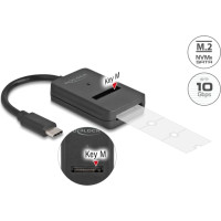 Delock Combo Converter for M.2 NVMe PCIe or SATA SSD with USB Type-C™ 10 Gbps