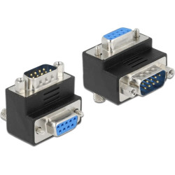 Delock Adapter Sub-D 9 pin male  female 90 angled