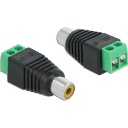 Delock Adapter RCA female  Terminal Block 2 pin
