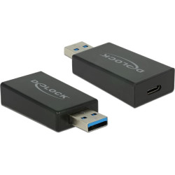 Delock Converter USB 3.1 Gen 2 Type-A male > USB Type-C™ female Active black