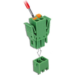 Delock Terminal block set for PCB 2 pin 3.81 mm pitch vertical