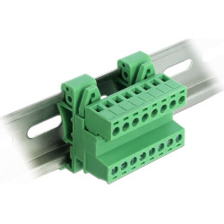Delock Terminal Block Set for DIN Rail 8 pin with pitch 5.08 mm angled
