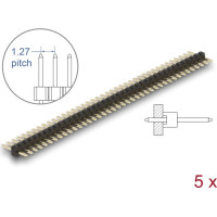 Delock Pin header 40 pin, pitch 1.27 mm, 1-row, straight, 5 pieces