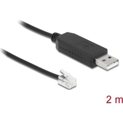 Delock Adapter cable USB Type-A to Serial RS-232 RJ10 with ESD protection Meade Autostar 2 m