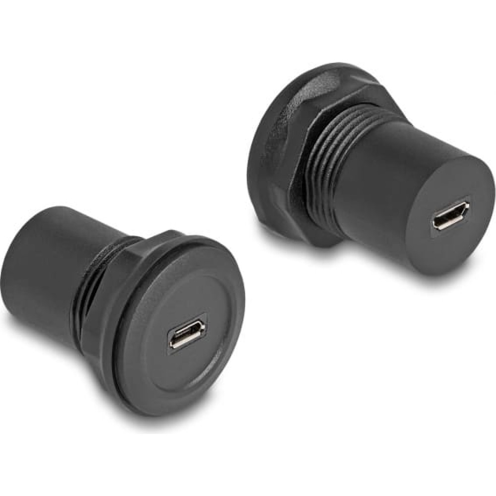 Delock USB 2.0 Type Micro-B to USB 2.0 Type Micro-B built-in connector black