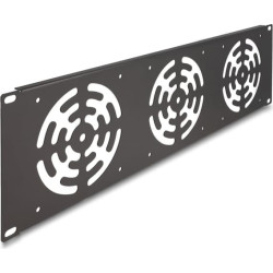 Delock 19″ Rack Cover for 3 fans 120 x 120 mm 3U black