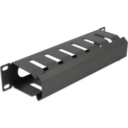 Delock 10″ Cable Management Routing Panel with opening 1U black