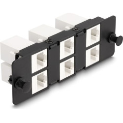 Delock Keystone Adapter Panel 6 port black