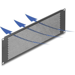 Delock 19″ Blind Panel with round holes 3U black
