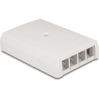 Delock Keystone Surface Mounted Box surface mounted 4 Port for fiber optic and network white