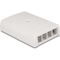 Delock Keystone Surface Mounted Box surface mounted 4 Port for fiber optic and network white