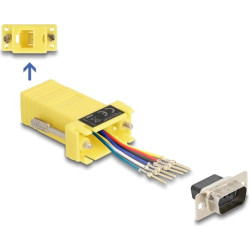 Delock D-Sub 9 pin male to RJ12 female Assembly Kit yellow