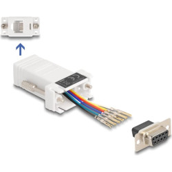 Delock D-Sub 9 pin female to RJ12 female Assembly Kit white