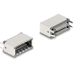 Delock USB Type-E Key A 20 pin female vertical for SMT solder mounting