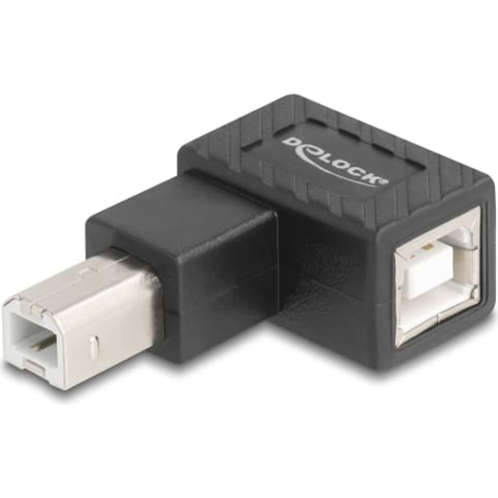 Delock USB 2.0 Adapter USB Type-B male to USB Type-B female 90° left angled
