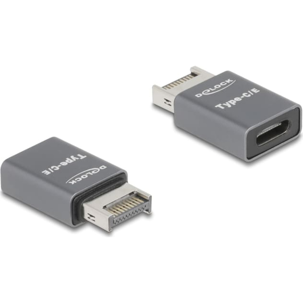 Delock Adapter USB 10 Gbps Type-E Key A male to USB Type-C™ female metal