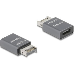 Delock Adapter USB 10 Gbps Type-E Key A male to USB Type-C™ female metal