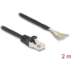 Delock Cable RJ50 male to open wire ends S/FTP 2 m black