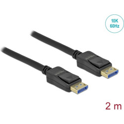 Delock DisplayPort cable 10K 60 Hz 54 Gbps ABS housing 2 m