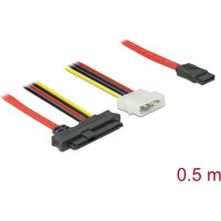 Delock Cable SAS SFF-8482 + Power > 1 x SATA 7 pin 0.5 m