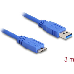 Delock USB 5 Gbps Cable Type-A male to Type Micro-B male 3 m blue