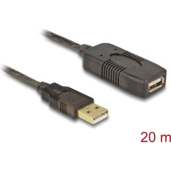 Delock Cable USB 2.0 Extension, active 20 m