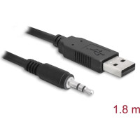 Delock Converter USB 2.0 Type-A male to Serial TTL 3.5 mm 3 pin stereo jack 1.8 m (5 V)