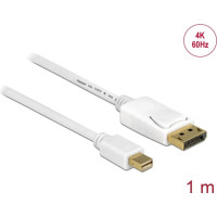 Delock Cable Mini DisplayPort 1.2 male > DisplayPort male 4K 60 Hz 1.0 m