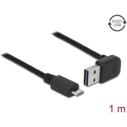 Delock Cable EASY-USB 2.0 Type-A male angled up / down > USB 2.0 Type Micro-B male 1 m