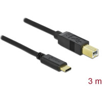 Delock USB 2.0 cable Type-C to Type-B 3 m