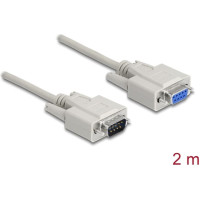 Delock Serial Cable D-Sub 9 male to female 2 m