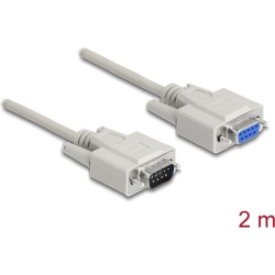 Delock Serial Cable D-Sub 9 male to female 2 m