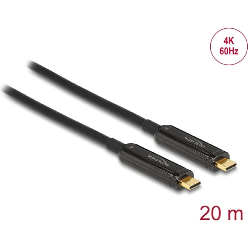 Delock Active Optical USB-C™ Video Cable 4K 60 Hz 20 m