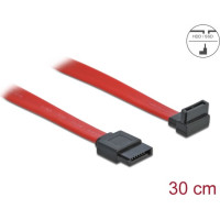 Delock SATA 3 Gb/s Cable straight to upwards angled 30 cm red